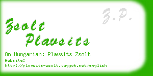 zsolt plavsits business card